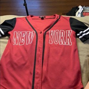 New York style baseball jersey